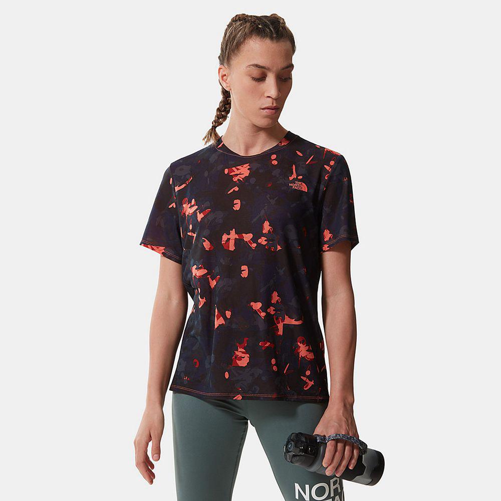 The North Face Printed Wander Γυναικεια T Shirt - Πορτοκαλι (VNSF39586)